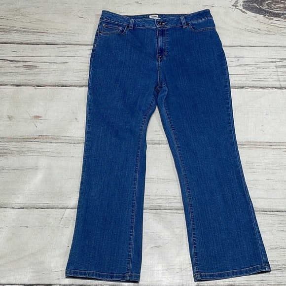 L.L. Bean Jeans blue denim classic high rise size 16 petite 16P - Picture 5 of 13